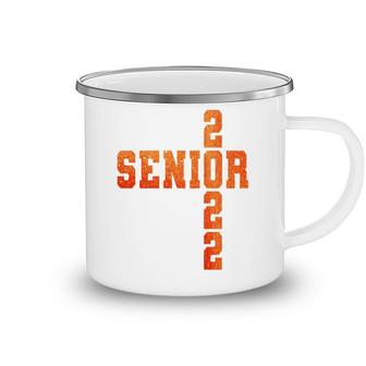 Womens Senior High School Or College Class Of 2022 Orange Camping Mug - Seseable