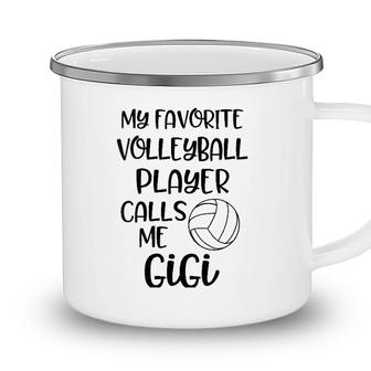 Womens Volleyball Gigi My Favorite Player Calls Me Grandmother Camping Mug - Seseable