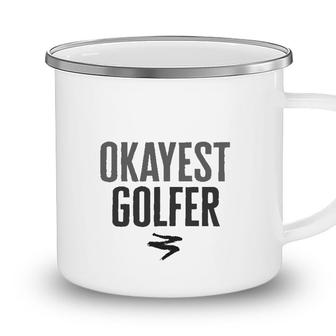 Worlds Okayest Golfer Funny Gift Camping Mug - Seseable