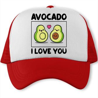 Avocado I Love You So Much Love Funny Avocado Trucker Cap - Seseable