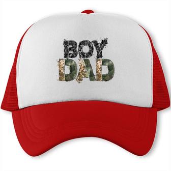 Badass Boy Dad Hero Father Leopard Design Trucker Cap - Seseable