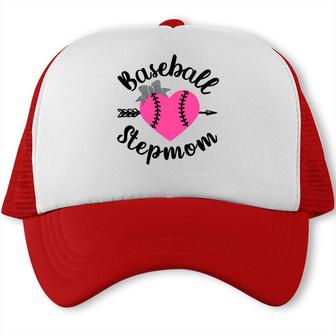 Baseball Stepmom Heart Happy Mothers Day 2022 Trucker Cap - Seseable