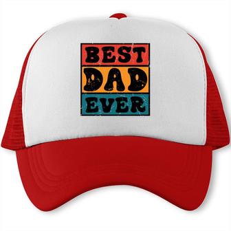 Best Dad Ever Sublimation Vintage Style For Dad Fathers Day Trucker Cap - Seseable