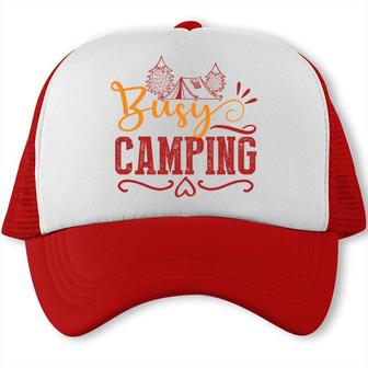 Explore Travel Lovers Always Busy Camping Trucker Cap - Seseable