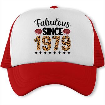 Fabulous Since 1979 43Th Birthday 1979 Leopard Trucker Cap - Seseable