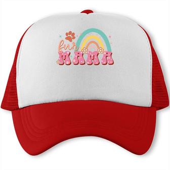 Fur Mom Rainbow Inspire Cat Lover For Mommy Trucker Cap - Seseable