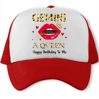 Gemini Girl Queen Happy Birthday To Me Birthday Trucker Cap - Seseable