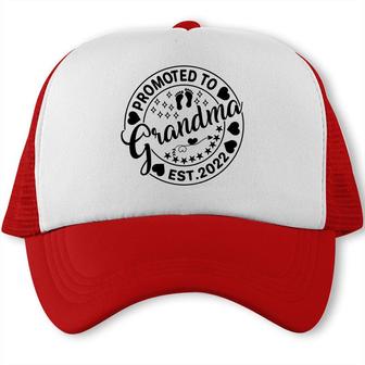Happy Mothers Day Promoted To Grandma 2022 Circle Great Trucker Cap - Seseable