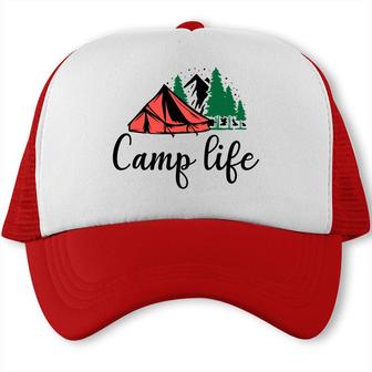 Life Of Travel Lovers Is Great Camp Life To Explore Trucker Cap - Seseable