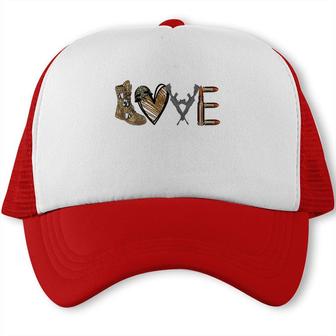 Love My Hero Dad Military Father Gift Trucker Cap - Seseable