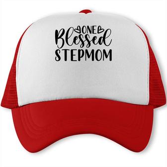 One Blessed Stepmom Happy Mothers Day Gifts Trucker Cap - Seseable