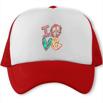 Peace Love Symbol Sending Love For My Grandma New Trucker Cap | Seseable UK