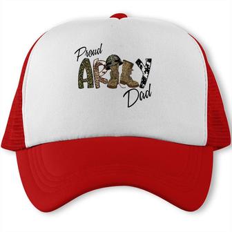 Proud Army Dad For Hero Military Dad Trucker Cap - Seseable