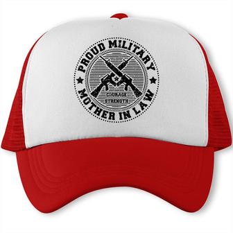 Proud Military Mother In Law - Family Of Soldiers Vets Trucker Cap - Seseable