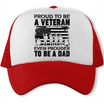 Proud To Be A Veteran Even Prouder To Be A American Veteran Trucker Cap - Seseable