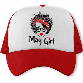 Queens Are Born In May Girl Cute May Birthday Women Trucker Cap - Seseable
