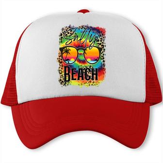 Salty Beach Salty Me Retro Summer Beach Trucker Cap - Seseable