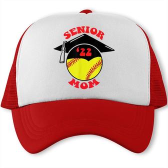 Softball Senior Mom 2022 Graduation Cap Trucker Cap - Seseable