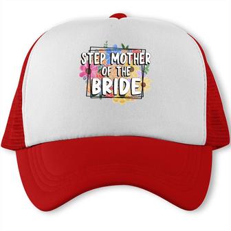 Stepmother Of The Bride Watercolor Stepmom Mothers Day Trucker Cap - Seseable