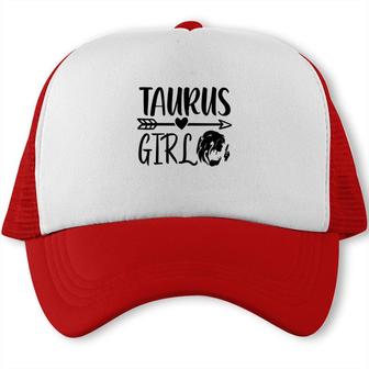 Taurus Cute Girl Arrow Design Awesome Gifts Trucker Cap - Seseable