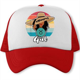 Taurus Sign Girl Queen Happy Birthday April And May Trucker Cap - Seseable