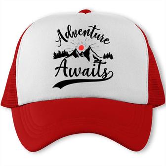 Travel Lover Believe That Adventure Awaits Them To Explore Trucker Cap - Seseable