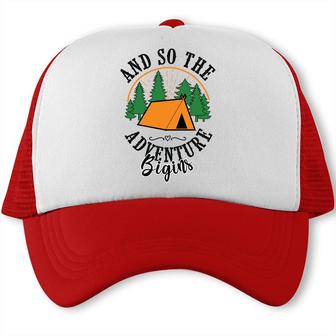 Travel Lover Want To Explore And So Adventure To Begin Trucker Cap - Seseable