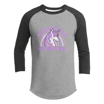 Purple Up For Military Kids Military Child Month Unicorn Youth Raglan Shirt - Seseable