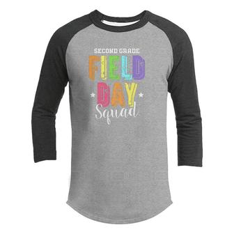 Second Grade Field Day Squad Kids Boys Girls Students Youth Raglan Shirt - Seseable