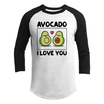 Avocado I Love You So Much Love Funny Avocado Youth Raglan Shirt - Seseable