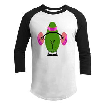 Avocado Wrestling Cute Funny Gyms Man Youth Raglan Shirt - Seseable