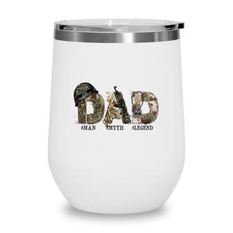 Amazing Dad Man Myth Legend Hero Dad Wine Tumbler - Seseable