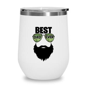 Best Dad Ever Black Beard Special Gift For Dad Fathers Day Wine Tumbler - Seseable