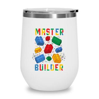 Brick Builder Funny Blocks Master Builder Wine Tumbler | Mazezy
