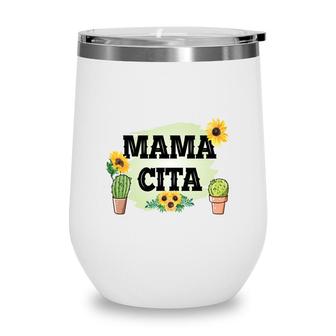 Cinco De Mayo Mama Cita Sunflower Yellow Wine Tumbler - Seseable