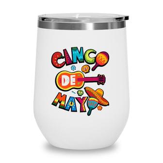 Cinco De Mayo Men Women Kids Mexican Fiesta 5 De Mayo Wine Tumbler | Mazezy UK