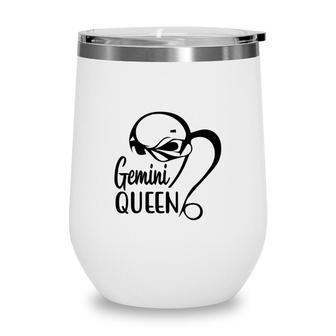 Cool Design Queen Gemini Girl Cute Birthday Wine Tumbler - Seseable