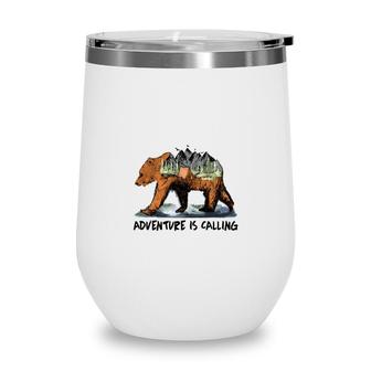 Custom Adventure Is Calling You Join Camp Life Wine Tumbler - Seseable
