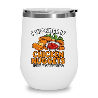 Cute Chicken Nuggets And Mama Hugs Funny Chicken Nugs Lovers Wine Tumbler | Mazezy DE