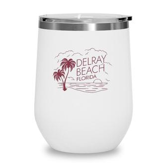 Delray Beach Florida Usa Vacation Souvenir Wine Tumbler | Mazezy