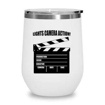 Director S Lights Camera Action Tees Men Women Gifts Wine Tumbler | Mazezy
