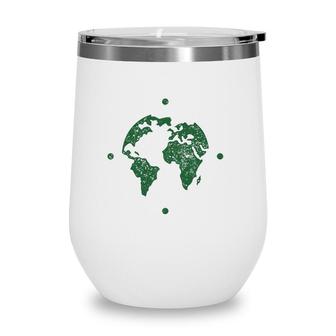 Earth Day Teacher Recycle Vintage Recycling Earth Day Wine Tumbler | Mazezy