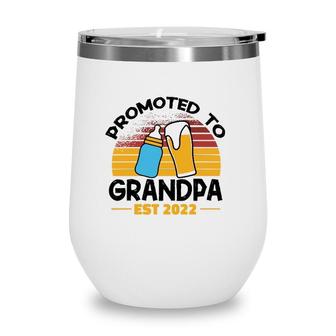 First Time Grandpa Promoted To Grandpa 2022 Wine Tumbler | Mazezy