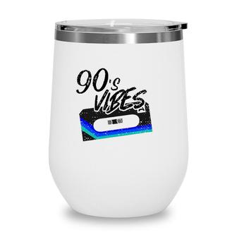 Funny Vintage 90S Vibe Party Compact Cassette Tape Stereo Wine Tumbler | Mazezy CA