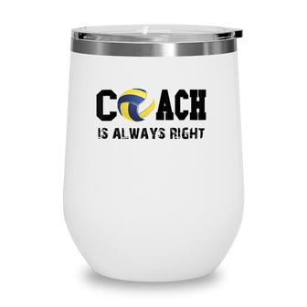 Funny Volleyball Coach Gifts Gift For Volleyball Coach Wine Tumbler | Mazezy