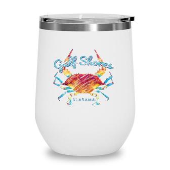 Gulf Shores Al Alabama Blue Crab Wine Tumbler | Mazezy
