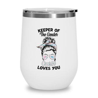 Keeper Of The Gender Reveal Cousin Baby Announcement Party Wine Tumbler | Mazezy