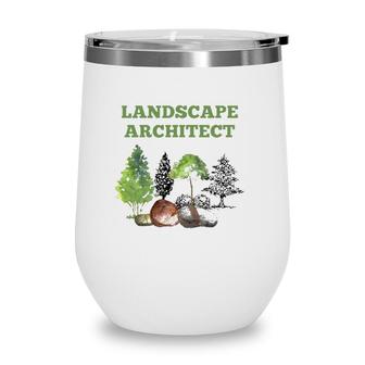 Landscape Architect Lawn Care Landscaping Wine Tumbler | Mazezy