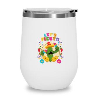 Lets Fiesta Catus Decoration Gift For Human Wine Tumbler - Seseable