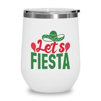 Lets Fiesta Colorful Decoration Gift For Human Red Green Wine Tumbler - Seseable